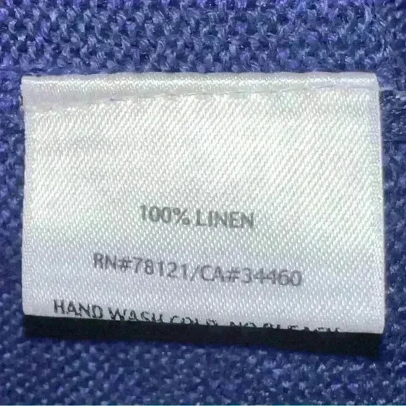 Eileen Fisher Linen Purple Cardigan - Picture 8 of 8